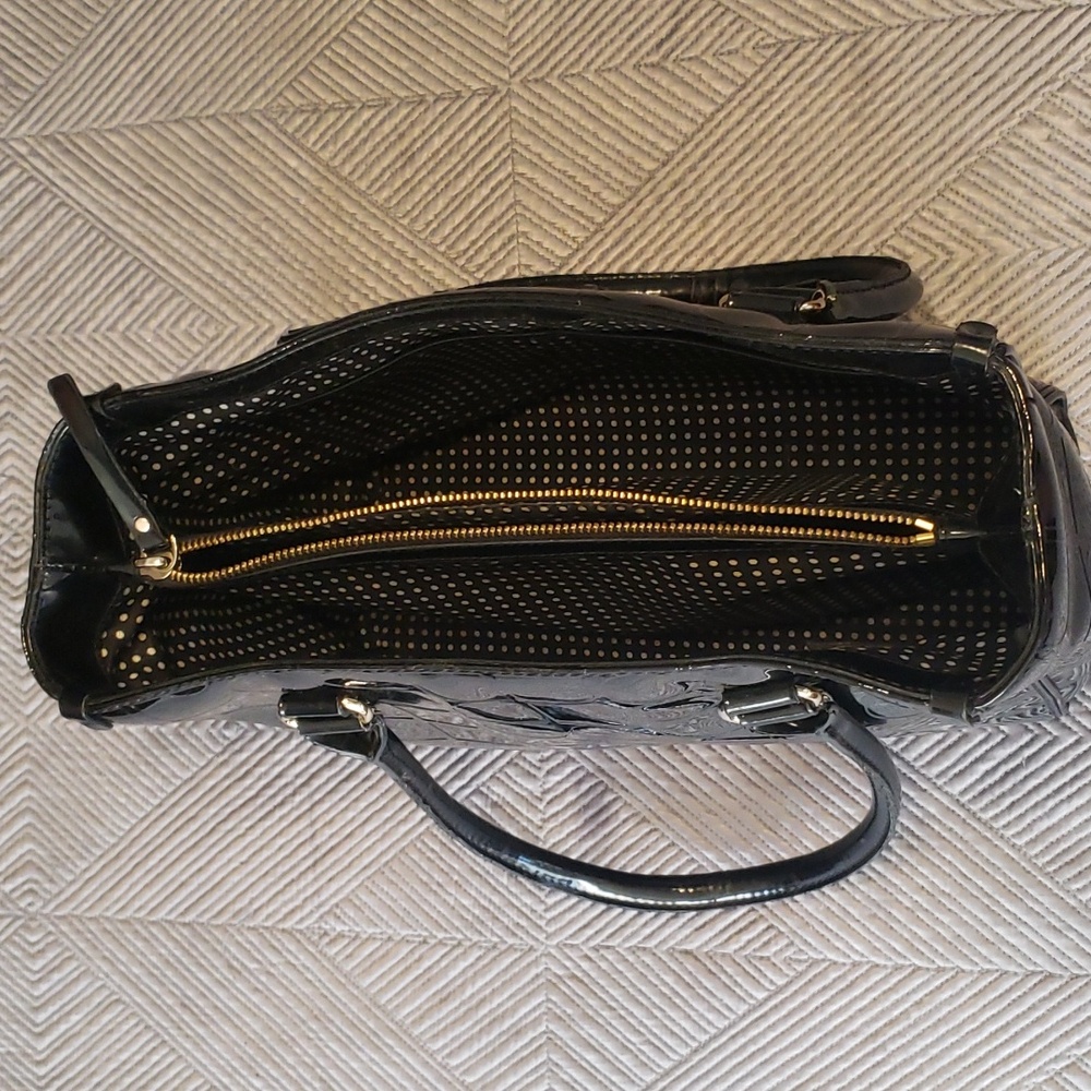 kate spade large embossed black patent leather tote for women - Picture 9 of 12